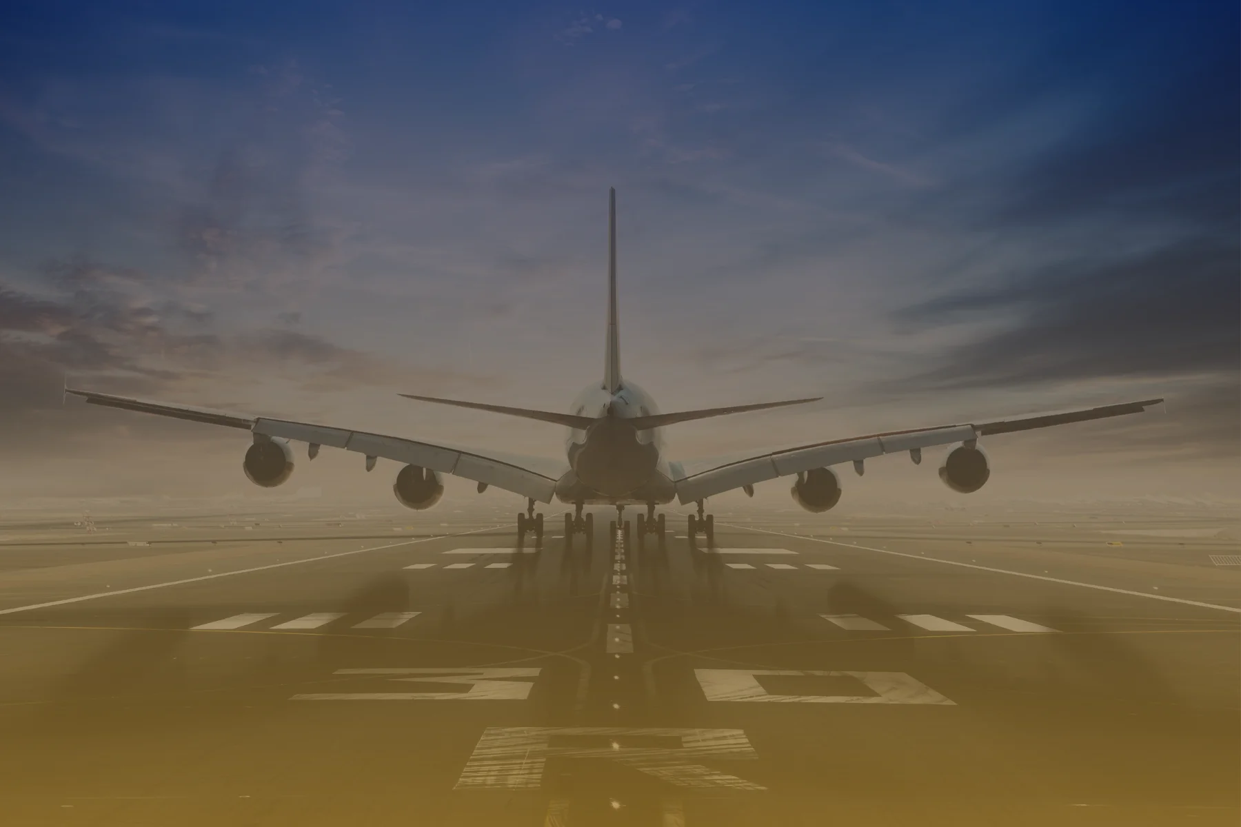 airplane on runway