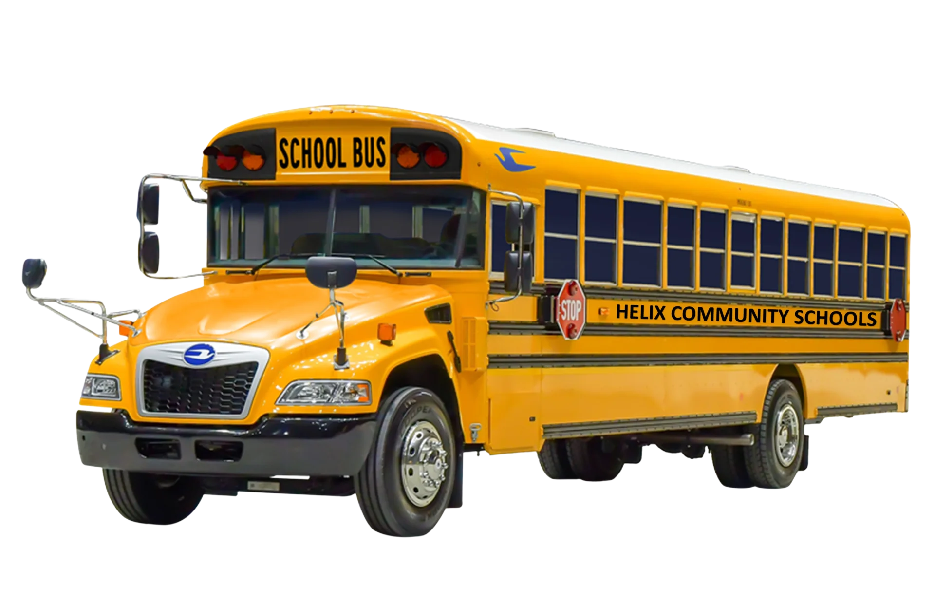 Graphic of a Helix Community School Bus